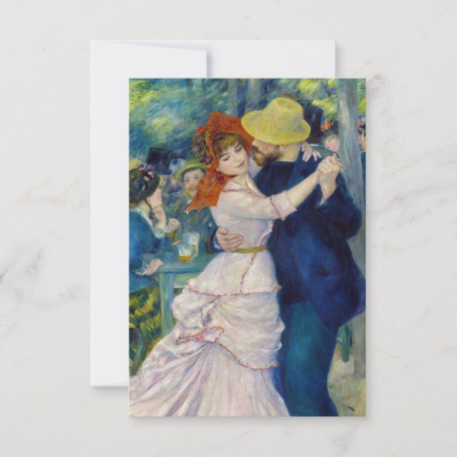 Pierre-Auguste Renoir - Tanz im Bougival Dankeskarte (Vorderseite)