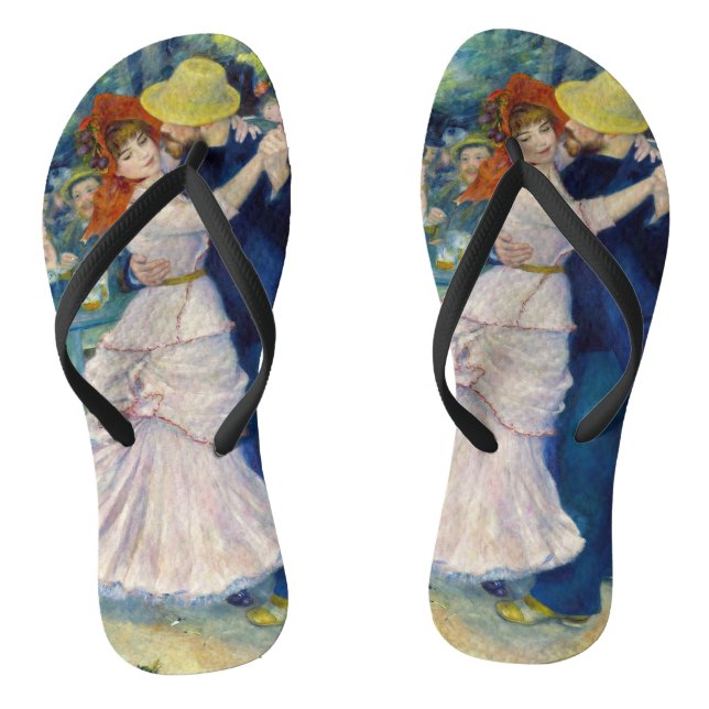 Pierre-Auguste Renoir - Tanz im Bougival Flip Flops (Fußbett)