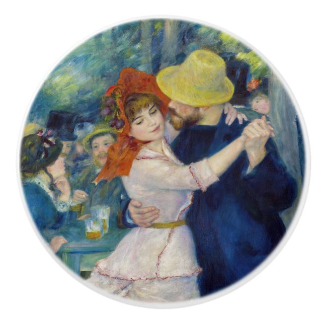 Pierre-Auguste Renoir - Tanz im Bougival Keramikknauf (Vorderseite)