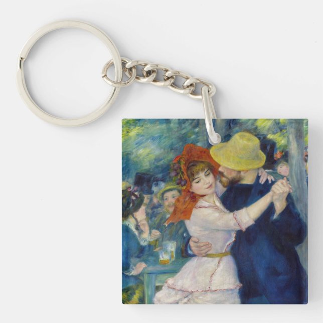 Pierre-Auguste Renoir - Tanz im Bougival Schlüsselanhänger (Vorderseite)