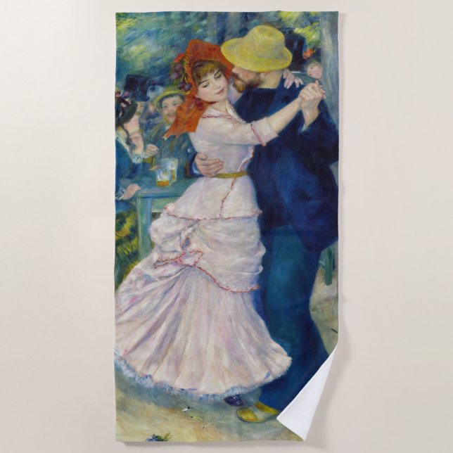 Pierre-Auguste Renoir - Tanz im Bougival Strandtuch (Vorderseite)