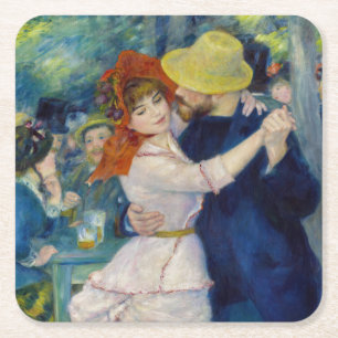 Pierre-Auguste Renoir - Tanz in Bougival Rechteckiger Pappuntersetzer