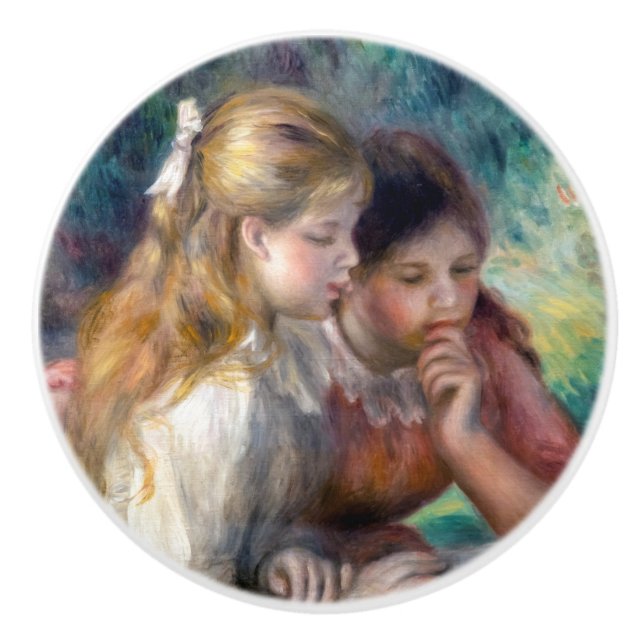 Pierre-Auguste Renoir - The Reading Keramikknauf (Vorderseite)