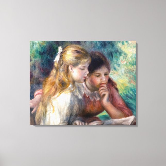 Pierre-Auguste Renoir - The Reading Leinwanddruck (Vorderseite)