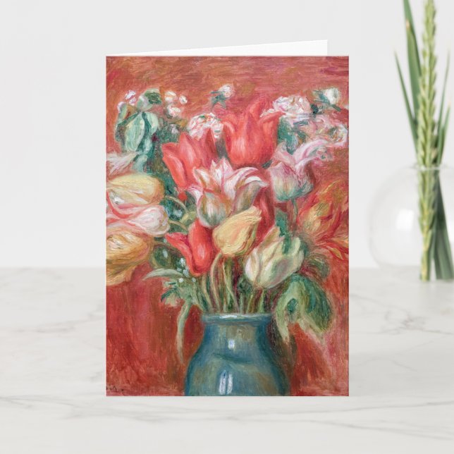 Pierre-Auguste Renoir - Tulip Bouquet Karte (Vorderseite)