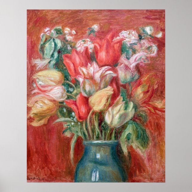 Pierre-Auguste Renoir - Tulip Bouquet Poster (Vorne)