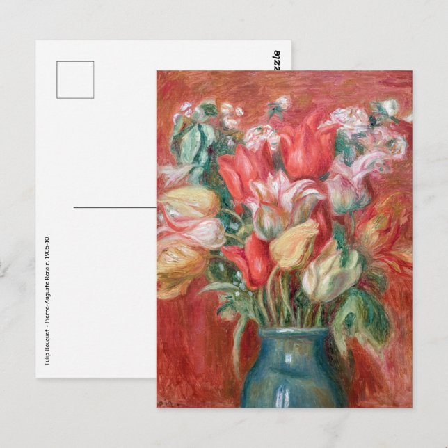 Pierre-Auguste Renoir - Tulip Bouquet Postkarte (Vorne/Hinten)
