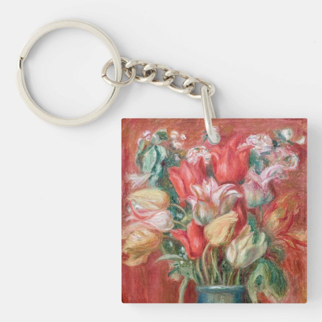 Pierre-Auguste Renoir - Tulip Bouquet Schlüsselanhänger (Vorderseite)