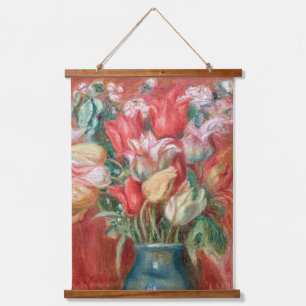Pierre-Auguste Renoir - Tulpenstrauß Wandteppich Mit Holzrahmen