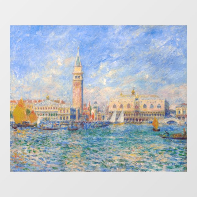 Pierre-Auguste Renoir - Venedig, der Dogenpalast Fensteraufkleber (Blatt)