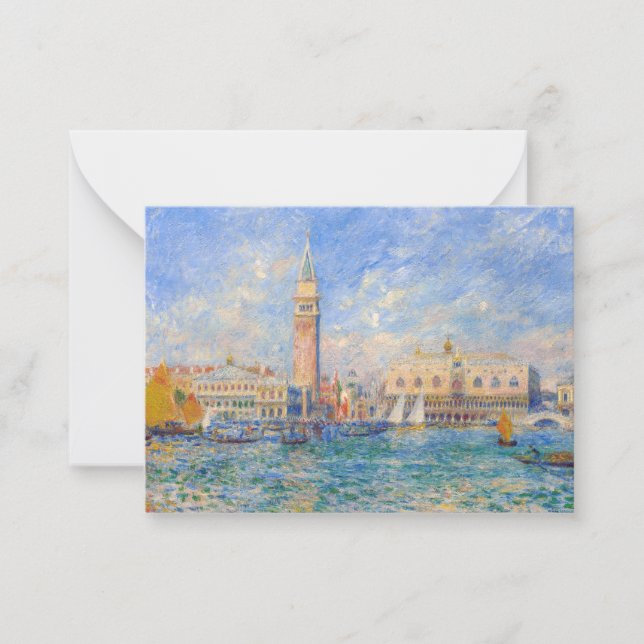 Pierre-Auguste Renoir - Venedig, der Dogenpalast Mitteilungskarte (Vorderseite)