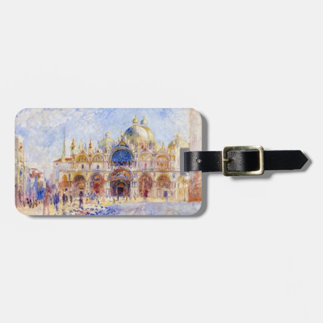 Pierre-Auguste Renoir - Venedig, Piazza San Marco Gepäckanhänger (Vorderseite horizontal)