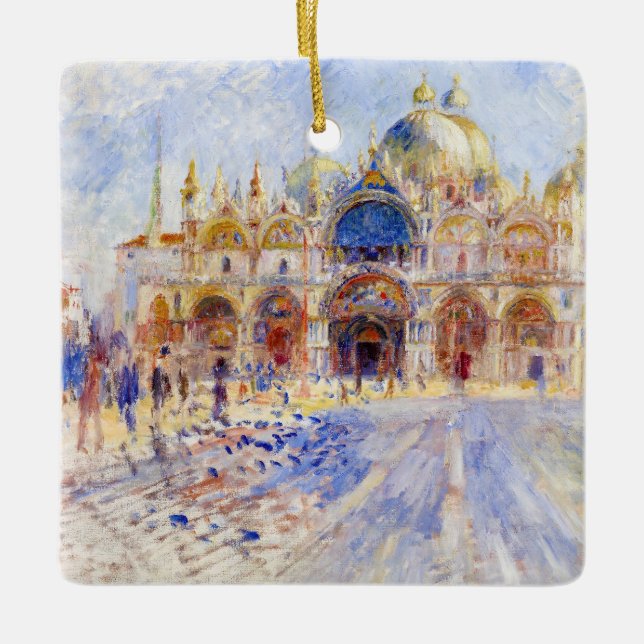 Pierre-Auguste Renoir - Venedig, Piazza San Marco Keramikornament (Vorderseite)