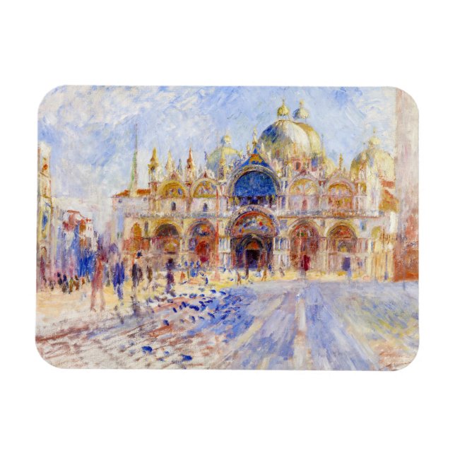 Pierre-Auguste Renoir - Venedig, Piazza San Marco Magnet (Horizontal)
