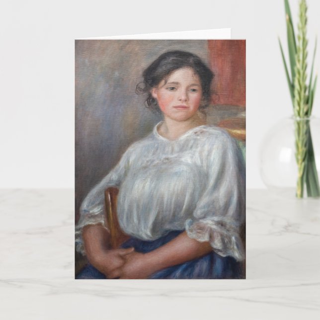 Pierre-Auguste Renoir - Young Woman Seated Karte (Vorderseite)