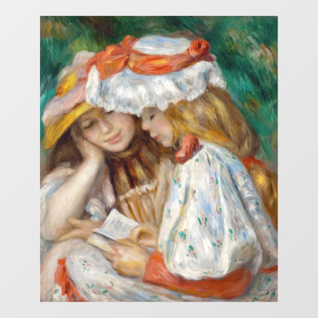 Pierre-Auguste Renoir - Zwei Girls Reading Fensteraufkleber (Blatt)