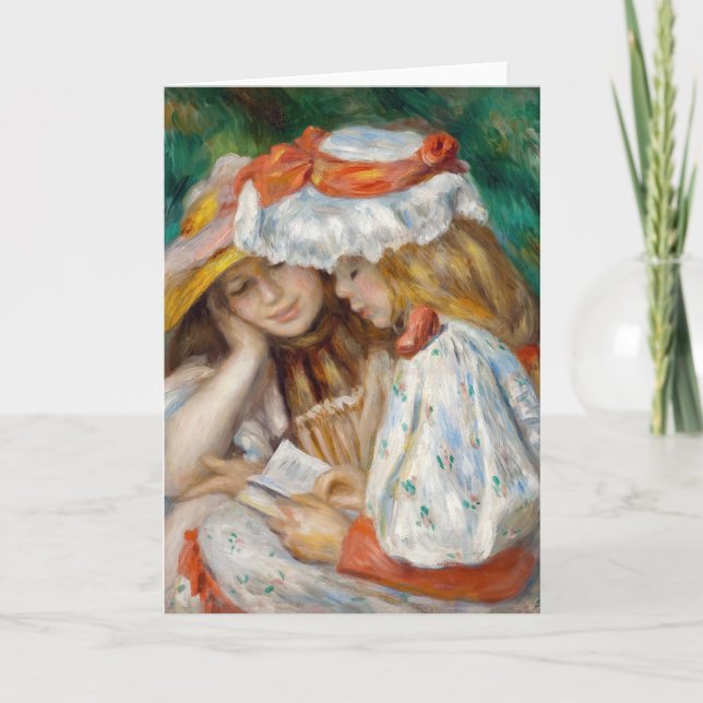 Pierre-Auguste Renoir - Zwei Girls Reading Karte (Vorderseite)