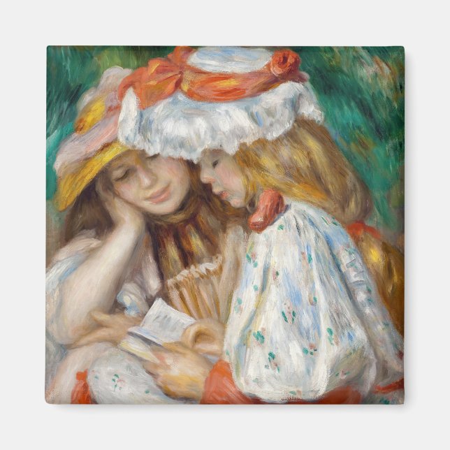 Pierre-Auguste Renoir - Zwei Girls Reading Magnet (Vorne)