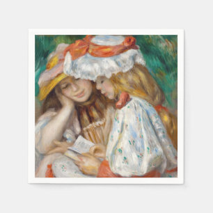 Pierre-Auguste Renoir - Zwei Girls Reading Serviette