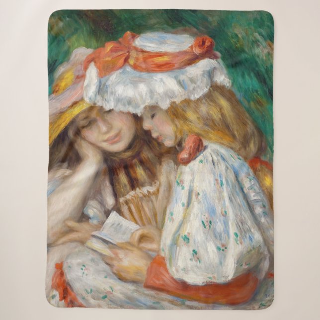 Pierre-Auguste Renoir - Zwei Girls Reading Sherpadecke (Vorderseite)