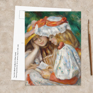 Pierre-Auguste Renoir - Zwei Mädchen beim Lesen Postkarte
