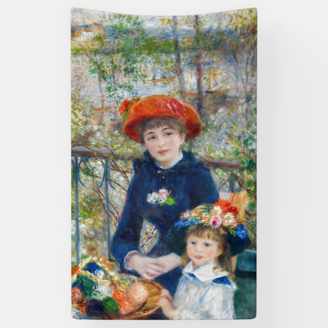 Pierre-Auguste Renoir — Zwei Schwestern auf der Te Banner (Vertikal)