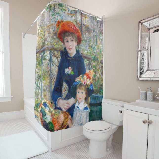 Pierre-Auguste Renoir - Zwei Schwestern auf der Te Duschvorhang (Beispiel)