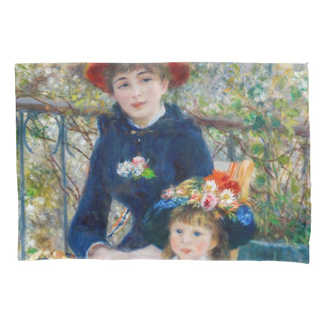 Pierre-Auguste Renoir - Zwei Schwestern auf der Te Kissenbezug (Vorderseite)