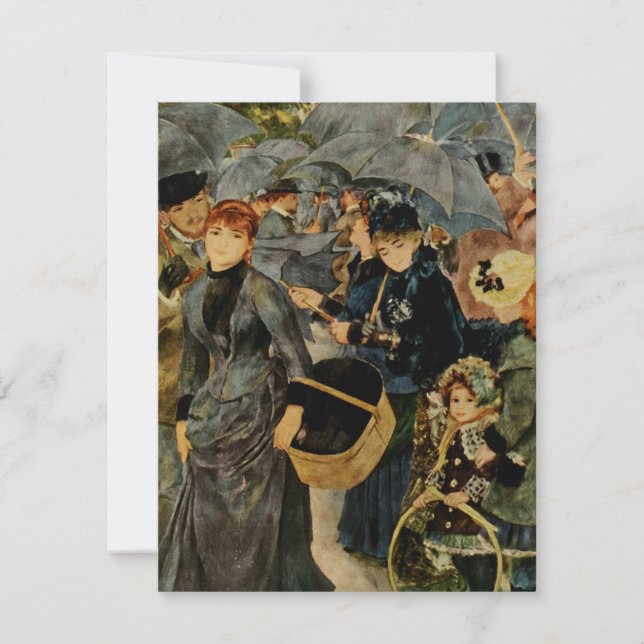 Pierre-Auguste Renoirs die Regenschirme (1883) Einladung (Vorderseite)