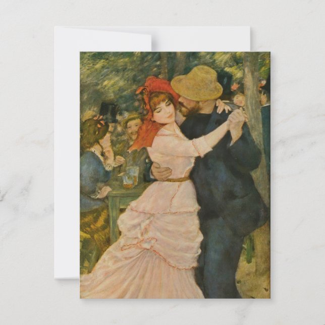 Pierre-Auguste Renoirs Tanz bei Bougival (1883) Einladung (Vorderseite)
