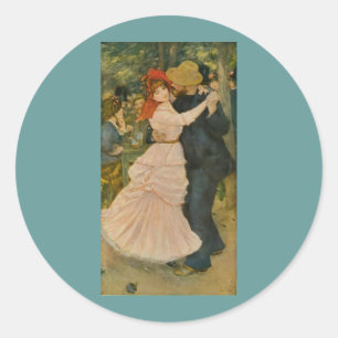 Pierre-Auguste Renoirs Tanz in Bougival (1883) Runder Aufkleber