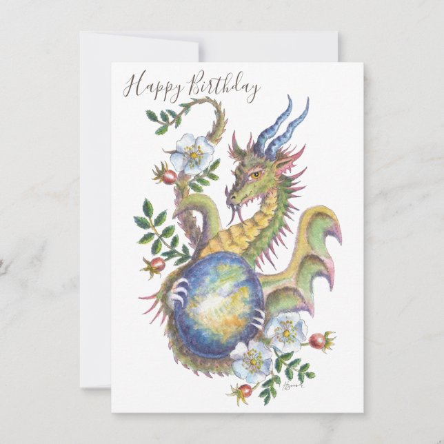 Pierre de Lune et Dragon Rose (Cancer) - Carte d'a (Devant)