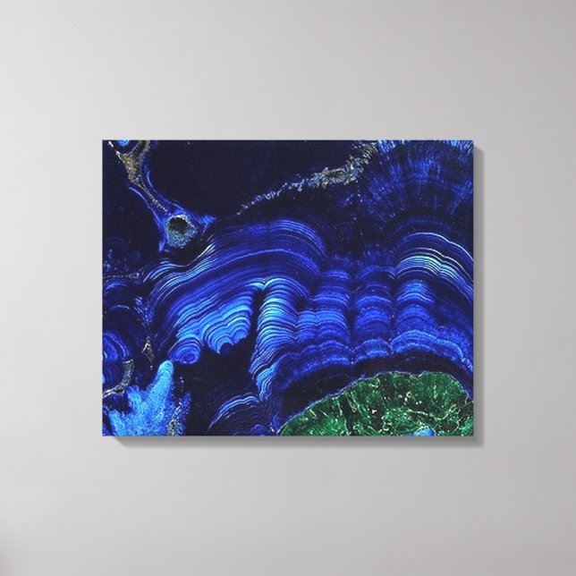 Pierre de Malachite azurite sur toile enveloppée (Recto)