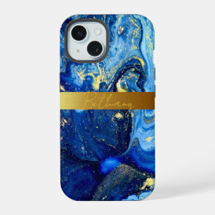 Pierre de marbre Agate Bleue & Or Ajoutez votre no