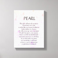 Pierre de naissance perle - Juin poème toile d'art