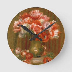 Pierre ein Renoir   Anemonen Runde Wanduhr