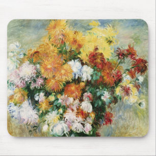 Pierre ein Renoir   Blumenstrauß der Chrysantheme Mousepad