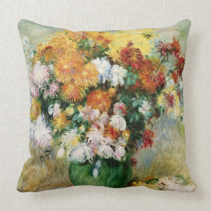 Pierre ein Renoir   Blumenstrauß der Chrysanthemen Kissen