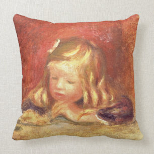 Pierre ein Renoir   Coco am Tisch Kissen