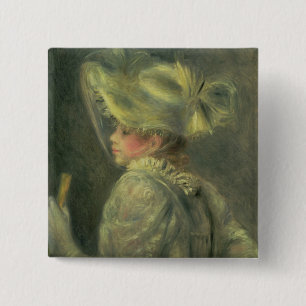 Pierre ein Renoir   der weiße Hut Button
