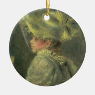 Pierre ein Renoir   der weiße Hut Keramik Ornament