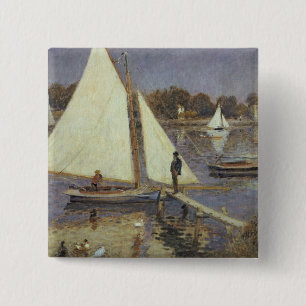 Pierre ein Renoir   die Seine in Argenteuil Button