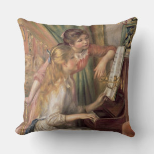 Pierre ein Renoir   junge Mädchen am Klavier Kissen