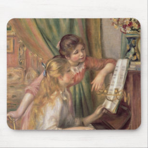 Pierre ein Renoir junge Mädchen am Klavier Mousepad