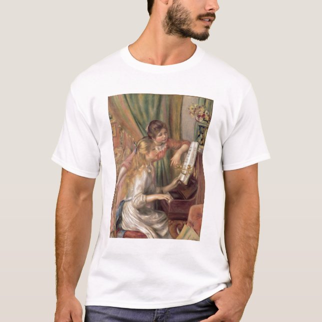 Pierre ein Renoir | junge Mädchen am Klavier T-Shirt (Vorderseite)