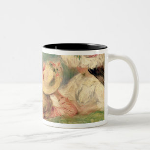 Pierre ein Renoir junge Mädchen auf dem Zweifarbige Tasse