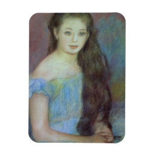 Pierre ein Renoir   junges Mädchen mit blauen Magnet