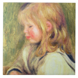 Pierre ein Renoir   Kind in einer weißen Fliese