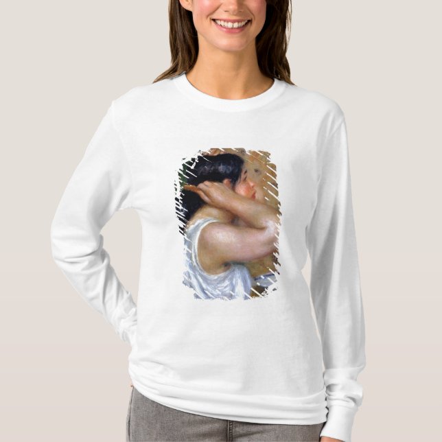 Pierre ein Renoir | Mädchen, das ihr Haar kämmt T-Shirt (Vorderseite)