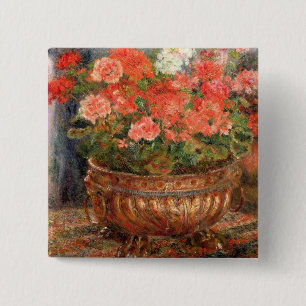 Pierre ein Renoir   Pelargonien in einem kupfernen Button